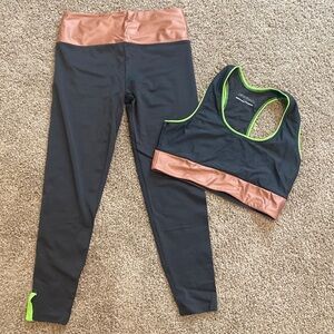 Lanston Sport Leggings and Sports Bra Workout Set